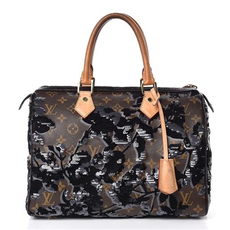 louis vuitton monogram fleur de jais sequin speedy 30|LOUIS VUITTON Monogram Fleur De Jais Sequins Speedy 30 .